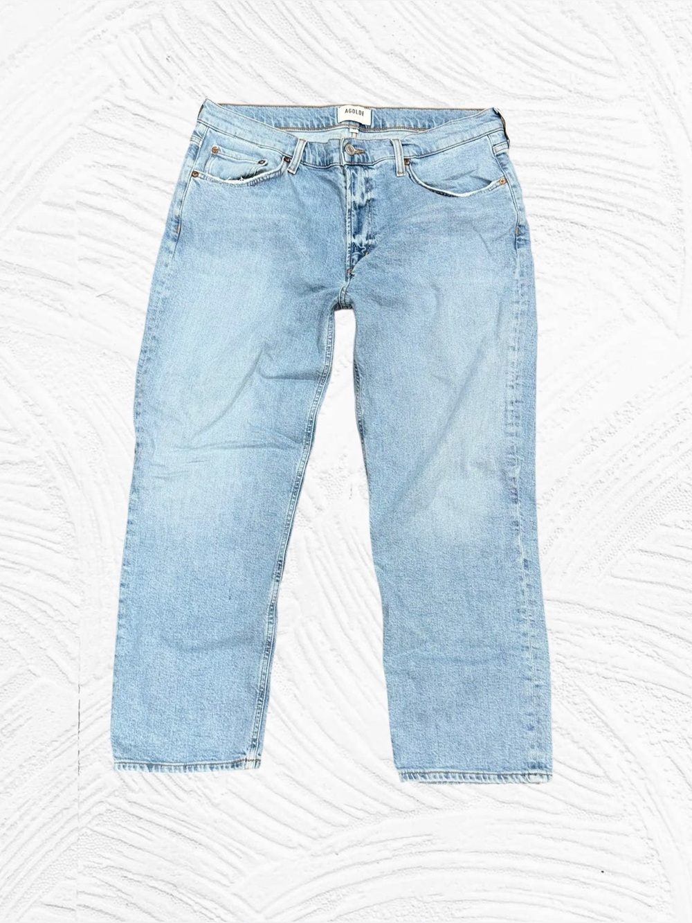 Agolde Kye Mid Rise‎ Straight Crop Jean Size 32(34X26) Boyfriend